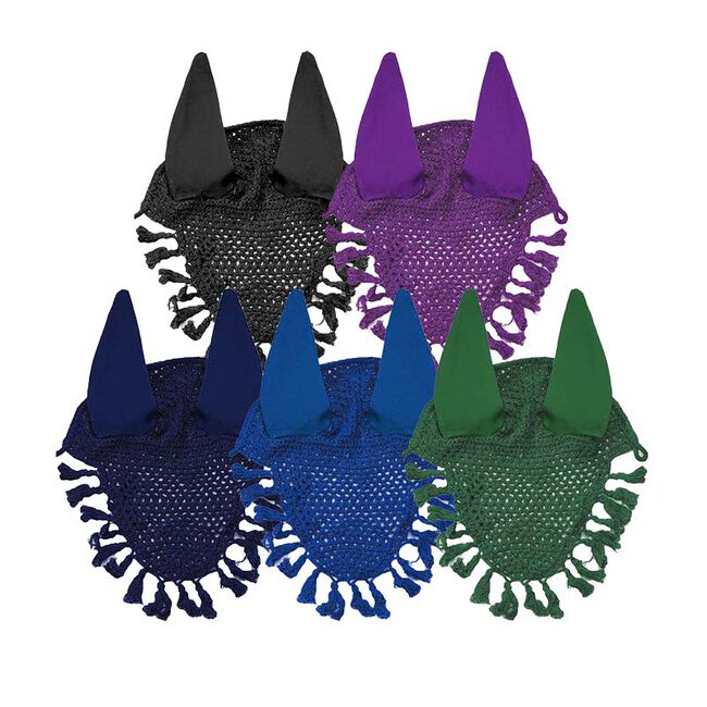 Horse Fare Crochet Ear Net with Tassels - Pony image number null