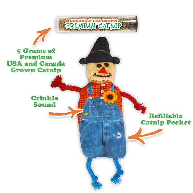 Meowijuana Get Spooked Refillable Catnip Toy - Scarecrow image number null