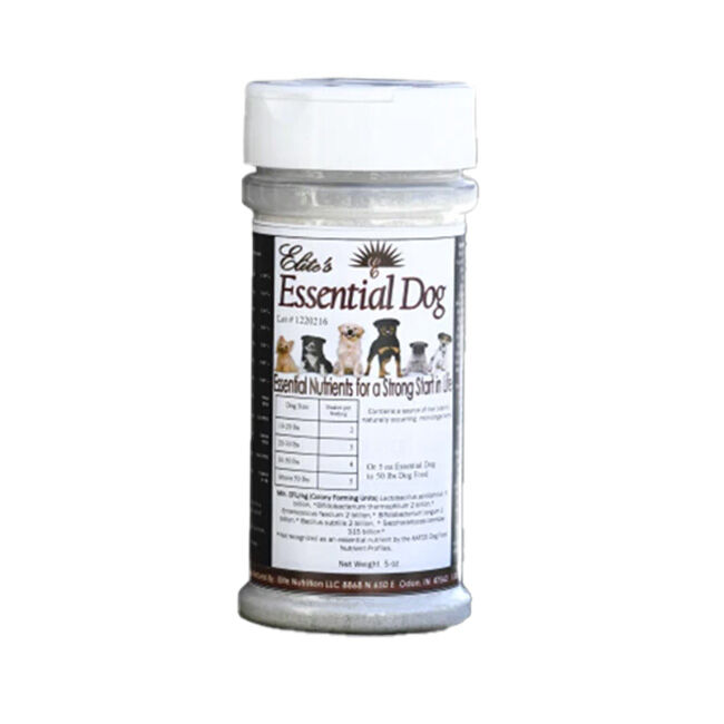 Elite Nutrition Essential Dog - Vitamin & Mineral Supplement - 5 oz Shaker image number null
