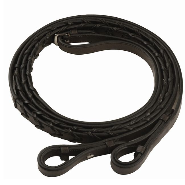 Henri de Rivel Pro Extra Long Flat Laced Reins image number null