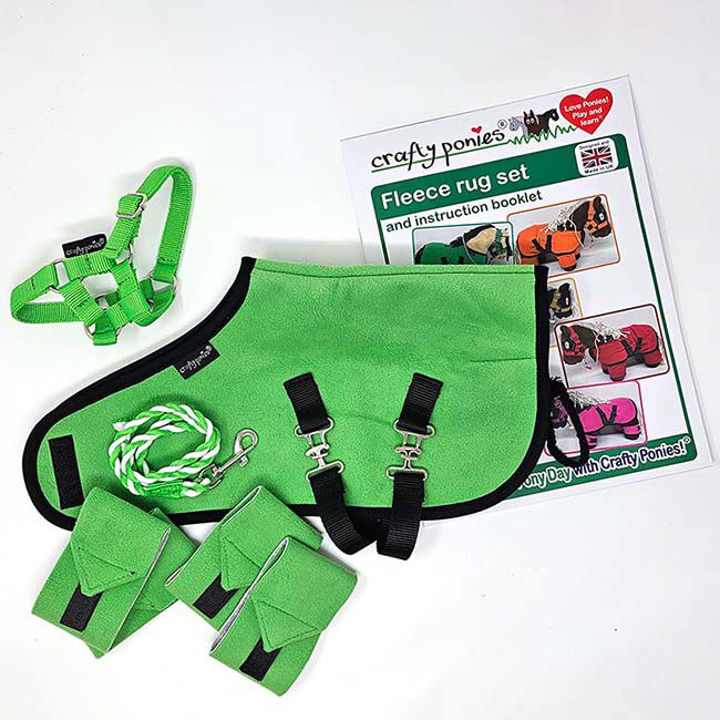 Crafty Ponies Toy Fleece Rug Set - Lime image number null