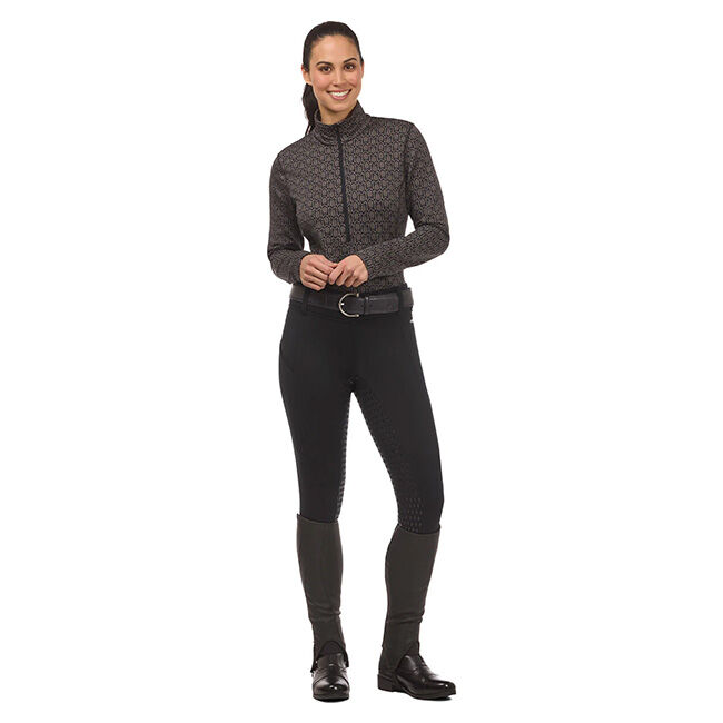 Kerrits Women's Sit Tight Wind Pro Silicone Full Seat Winter Riding Tight - Black image number null