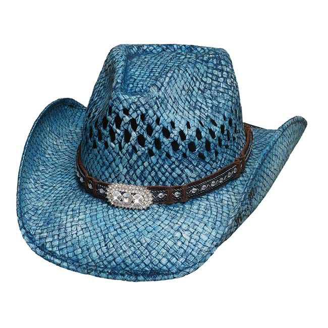 Bullhide Wild And Blue Straw Hat image number null