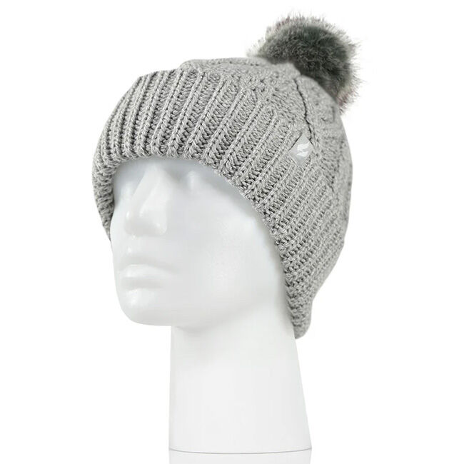 Heat Holders Women's Brina Cable Knit Roll-Up Hat with Pom-Pom image number null