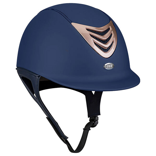 IRH Equestrian IR4G Helmet - Navy Matte with Rose Gold Vent image number null