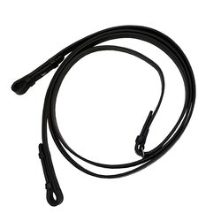 Bobby's English Tack Silver Spur Flat Leather Reins with Hooks