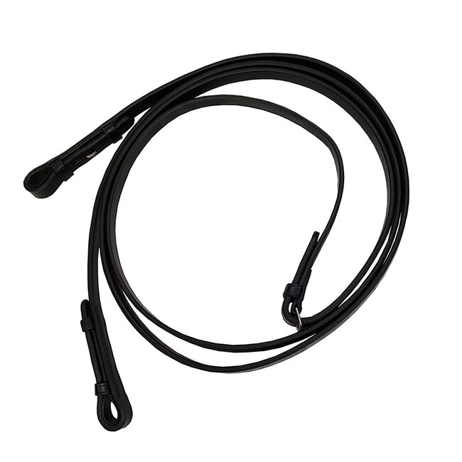 Bobby's Silver Spur Flat Leather Reins with Hooks image number null