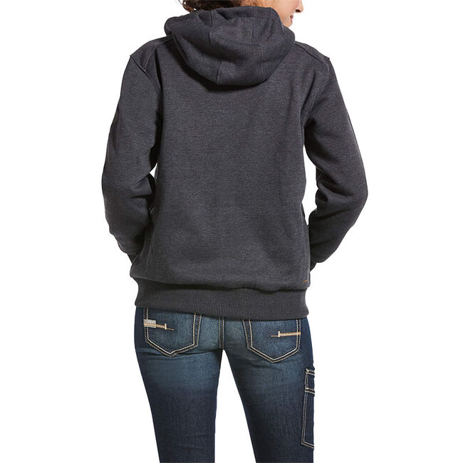 Ariat Women's Rebar All-Weather Full Zip Hoodie - Charcoal Heather image number null