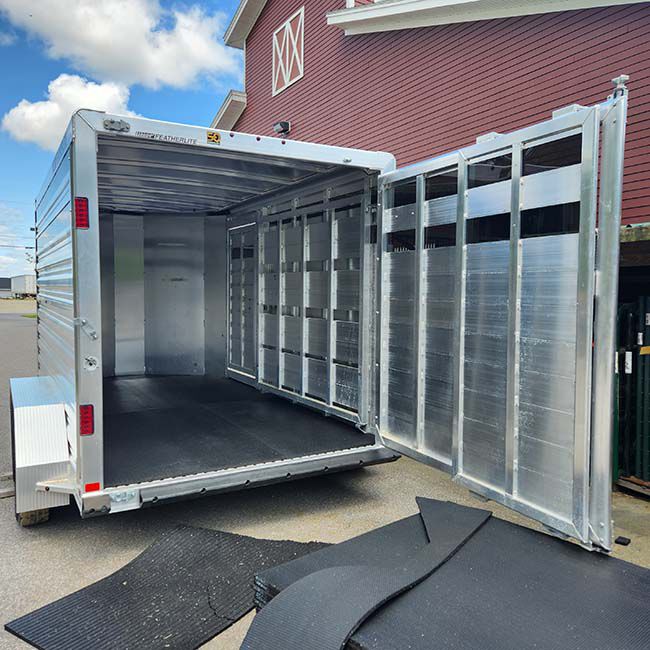 Rental Trailer - 2014 Featherlite 8107 12' Bumper Pull Stock Trailer image number null