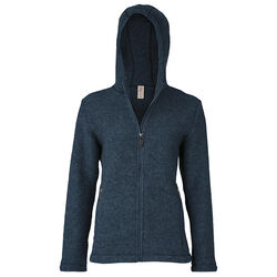 Engel Women's 100% Wool Hooded Jacket - Atlantic Melange