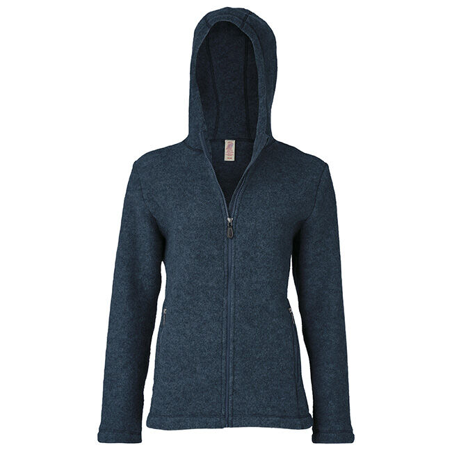 Engel Women's 100% Wool Hooded Jacket - Atlantic Melange image number null