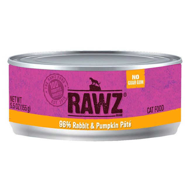 RAWZ Pate Cat Food - 96% Rabbit & Pumpkin Recipe - 5.5 oz image number null