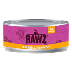 RAWZ Pate Cat Food - 96% Rabbit & Pumpkin Recipe - 5.5 oz