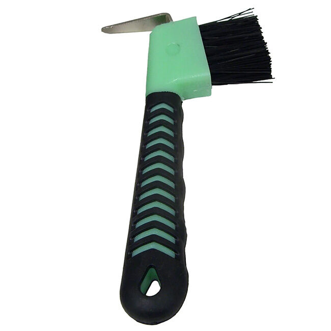 Intrepid International Rubber Grip Hoof Pick with Brush image number null