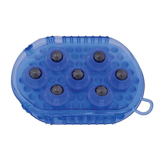 Partrade Gel Groomer Massage Mitt with Magnetic Rollers - Blue image number null