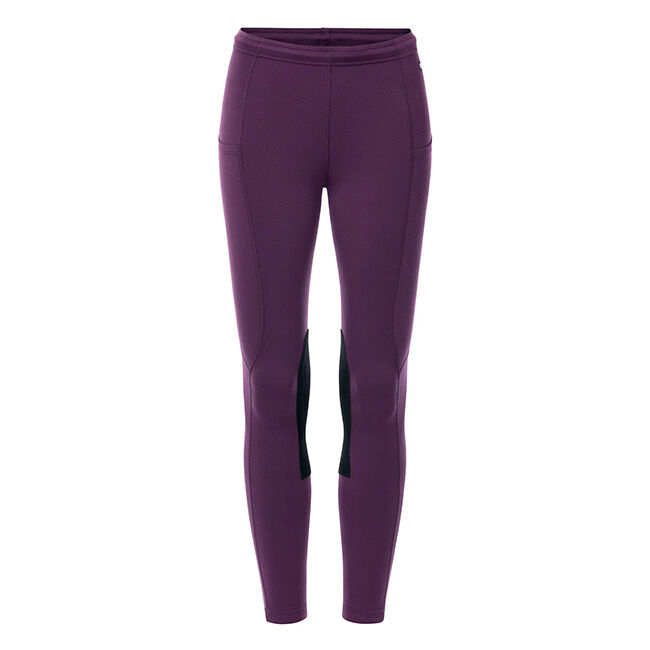 Kerrits Kids' Performance Knee Patch Pocket Riding Tight - Velvet Plum image number null