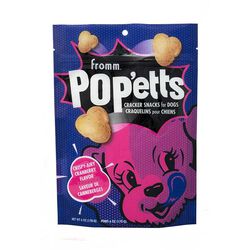 Fromm Pop'etts Cracker Snacks for Dogs - Crispy-Airy Cranberry Flavor - 6 oz