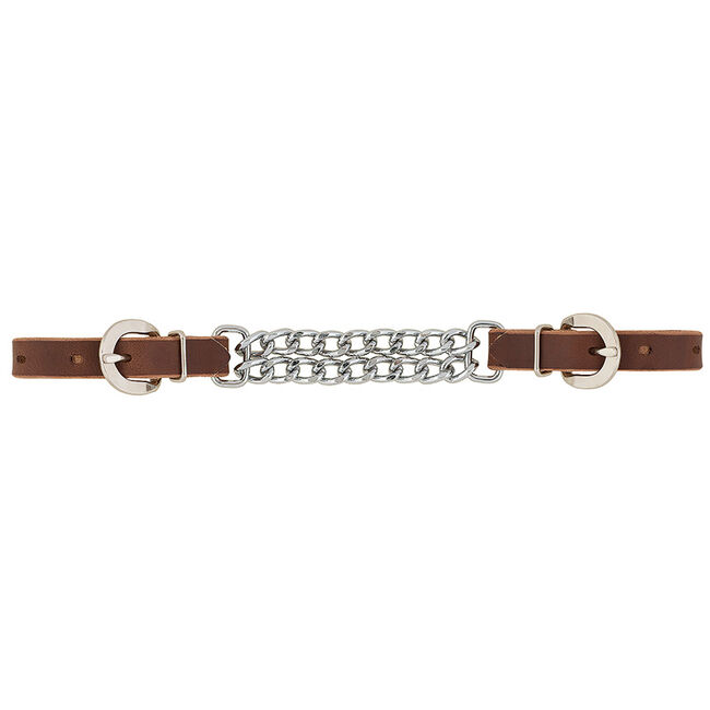Weaver Bridle Leather Double Flat Link Chain Curb Strap image number null