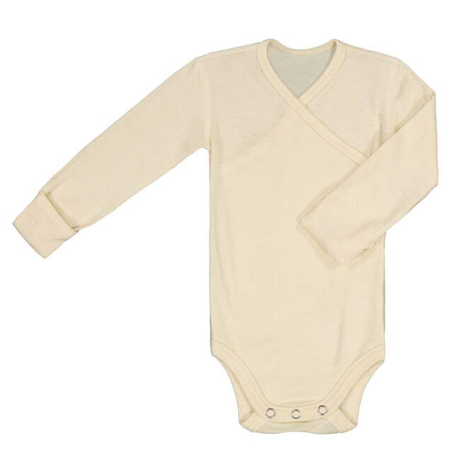 Ruskovilla Infant Long Sleeve Wool/Silk Blend Bodysuit image number null