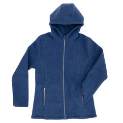 Engel Women's 100% Wool Hooded Jacket - Gentian Melange