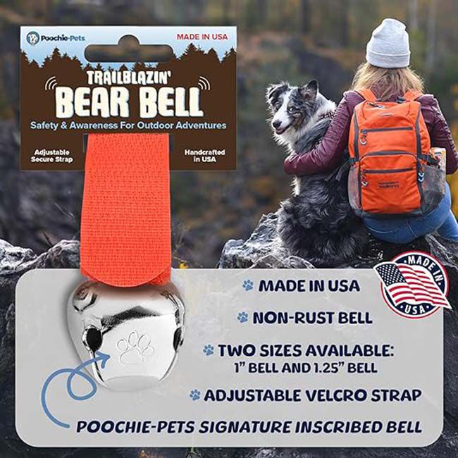 Poochie Pets Trailblazin' Bear Bell - Orange image number null