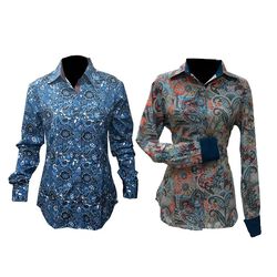 RHC Equestrian Women's Easy Care Round Up Floral Show Shirt