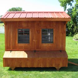 Amish Built Chicken Coops 6' x 8' Chicken Coop with Red Roof