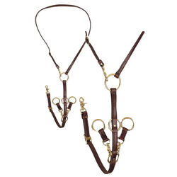 Tory Leather H Deluxe Havana Draw Rein Martingale