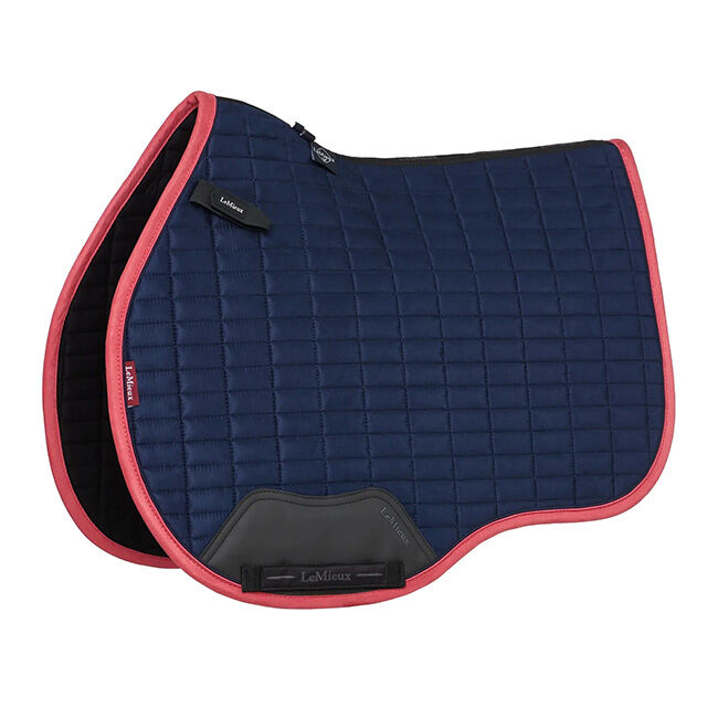 LeMieux Suede All Purpose Pad - Navy/Cranberry image number null