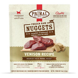 Primal Raw Frozen Cat Food - Venison Nuggets