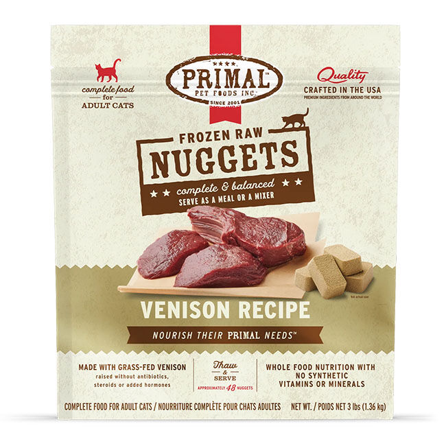 Primal Raw Frozen Canine Venison Nuggets image number null