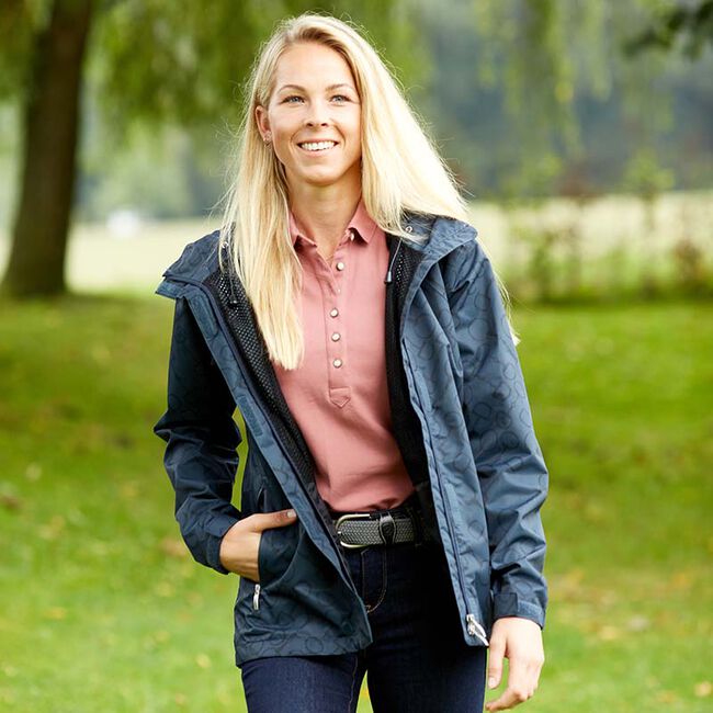 Ariat Women's Spectator Waterproof Jacket - Blue Nights Bit Print image number null