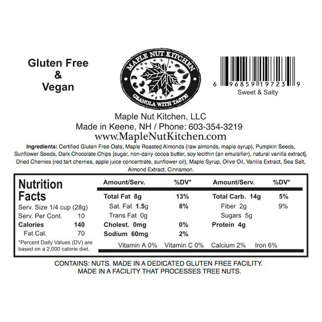 Maple Nut Kitchen Granola - Sweet & Salty - 10 oz image number null