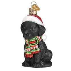 Old World Christmas Ornament - Black Labrador Puppy