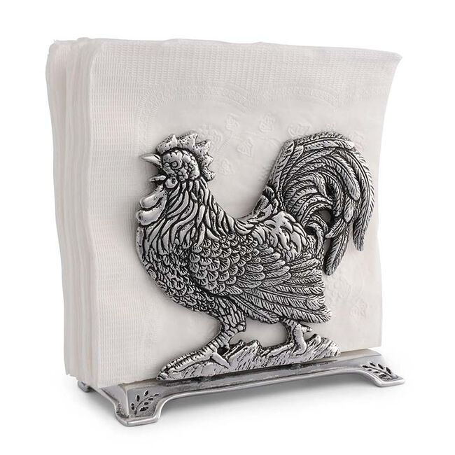 Arthur Court Napkin Holder - Rooster image number null
