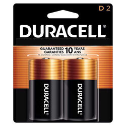 Duracell Coppertop D Alkaline Batteries - 2-Pack