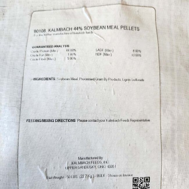 Kalmbach 44% Soybean Meal Pellets - 50 lb image number null