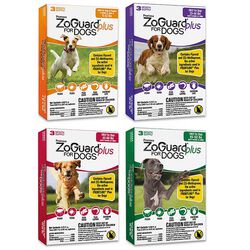 ZoGuard Plus Flea & Tick Preventative for Dogs - 3-Month Supply