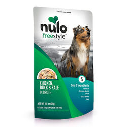 Nulo FreeStyle Meaty Topper for Dogs - Chicken, Duck & Kale in Broth Recipe - 2.8 oz