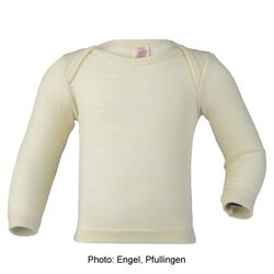 Engel Baby/Toddler Envelope-Neck Long Sleeve 100% Virgin Wool Shirt