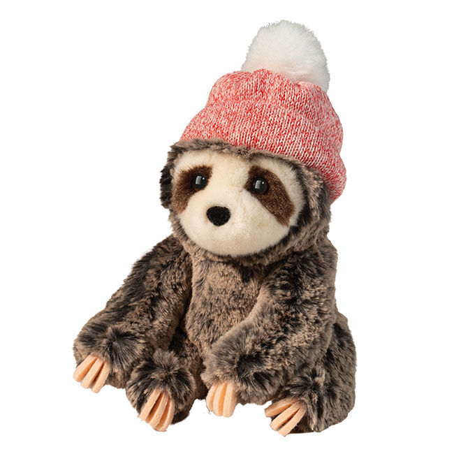 Douglas Blitzen the Sloth with Winter Hat image number null
