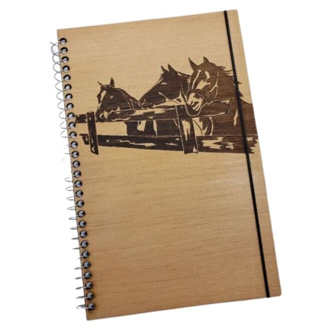 Genesis 3D Lined Journal - Horses at Fence image number null