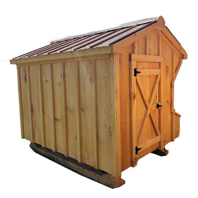 NV Farms 5' x 7' Chicken Coop with Red Metal Roof image number null