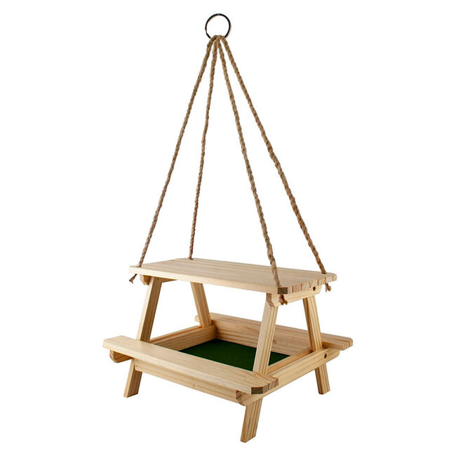 Audubon Lake & Cabin Picnic Table Platform Bird Feeder image number null