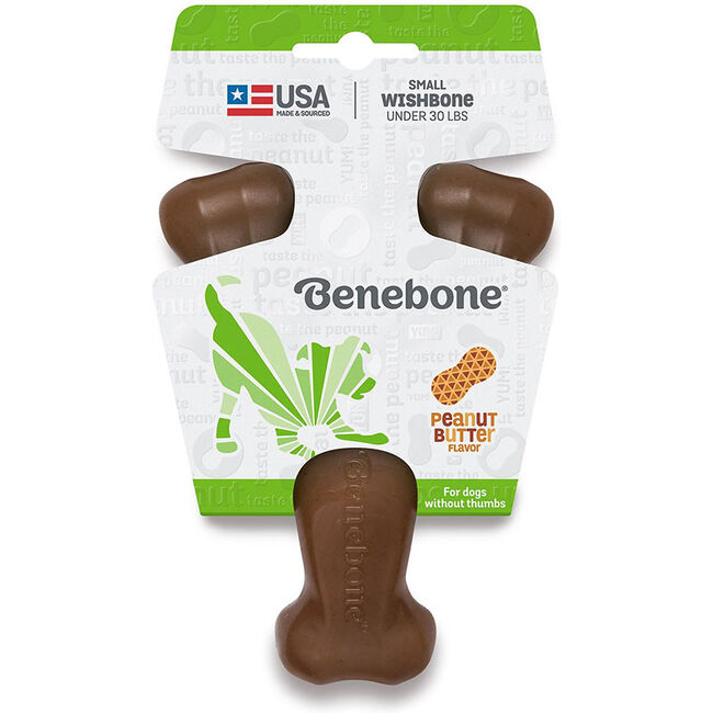 Benebone Wishbone Dog Chew - Peanut Butter Flavor image number null