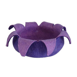 Dharma Dog Kharma Cat Wool Basket - Purple Petal
