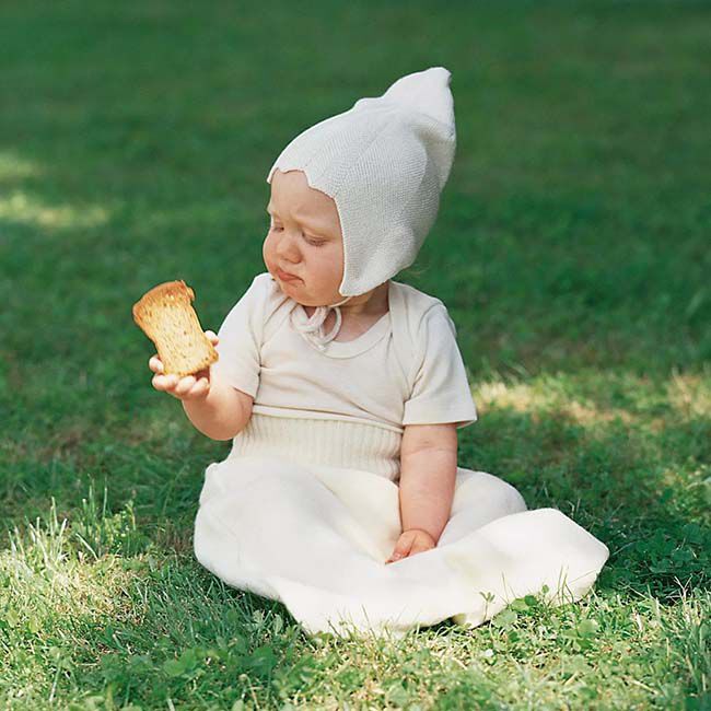 Engel Baby 100% Silk Pixie Bonnet - Natural image number null