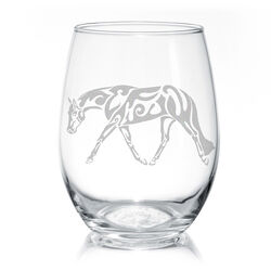 Classy Equine Quarter Horse Wine Glass