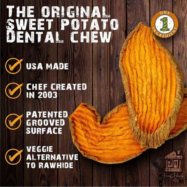 Sam's Yams Veggie Rawhide - Sweet Potato Dog Chews - 5 oz image number null