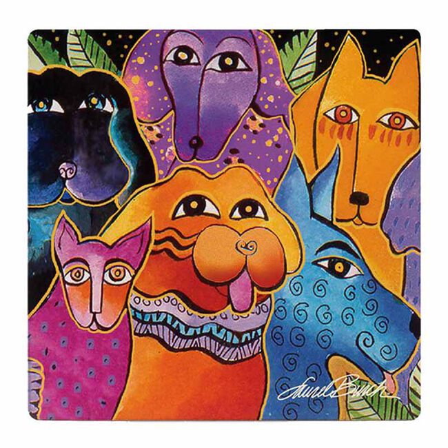 Monarque Laurel Burch Coasters - 4-Pack - Dogs & Doggies image number null